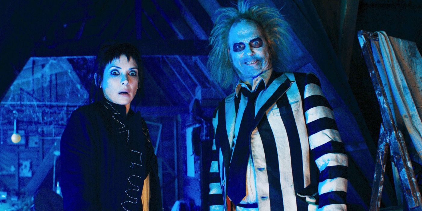 Winona Ryder and Michael Keaton in Beetlejuice Beetlejuice?