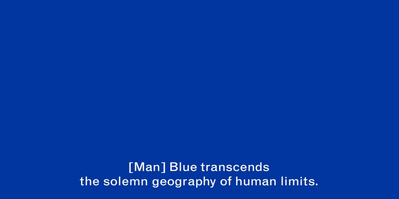 A still from Derek Jarman&rsquo;s 1993 movie Blue