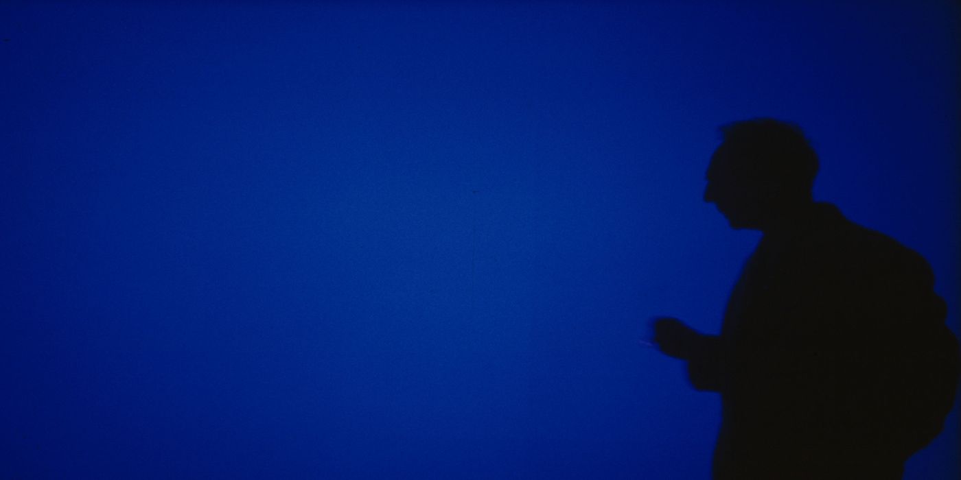 A still from Derek Jarman's 1993 movie Blue