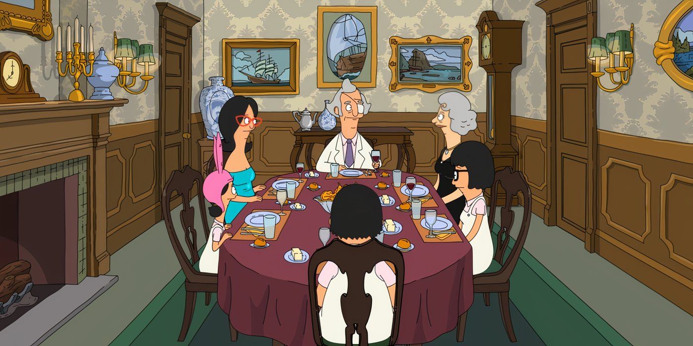 The Belchers pretend to be a part of the Fischoeder family on Thanksgiving in Bob&rsquo;s Burgers.