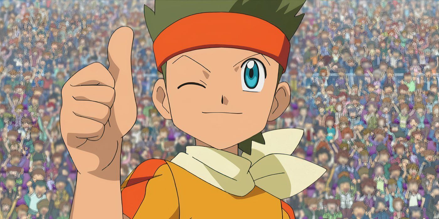 Cameron giving a thumbs up in Pokemon Black and White.