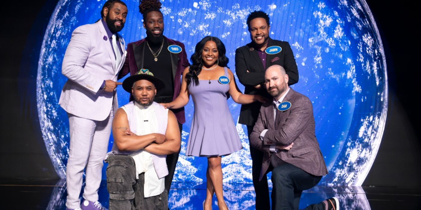 Team Sherri Shepherd on the Christmas edition of Celebrity Family Feud.