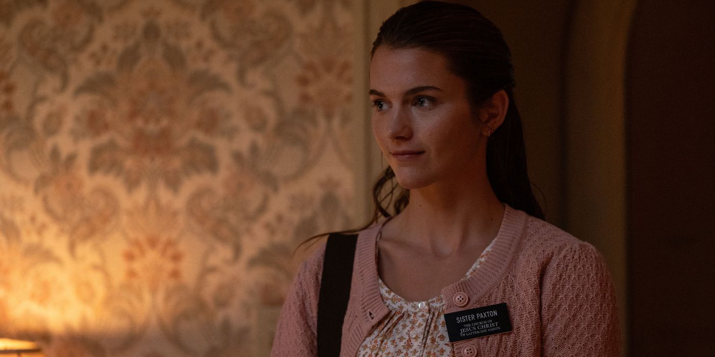 Chloe East as Sister Paxton in Heretic.