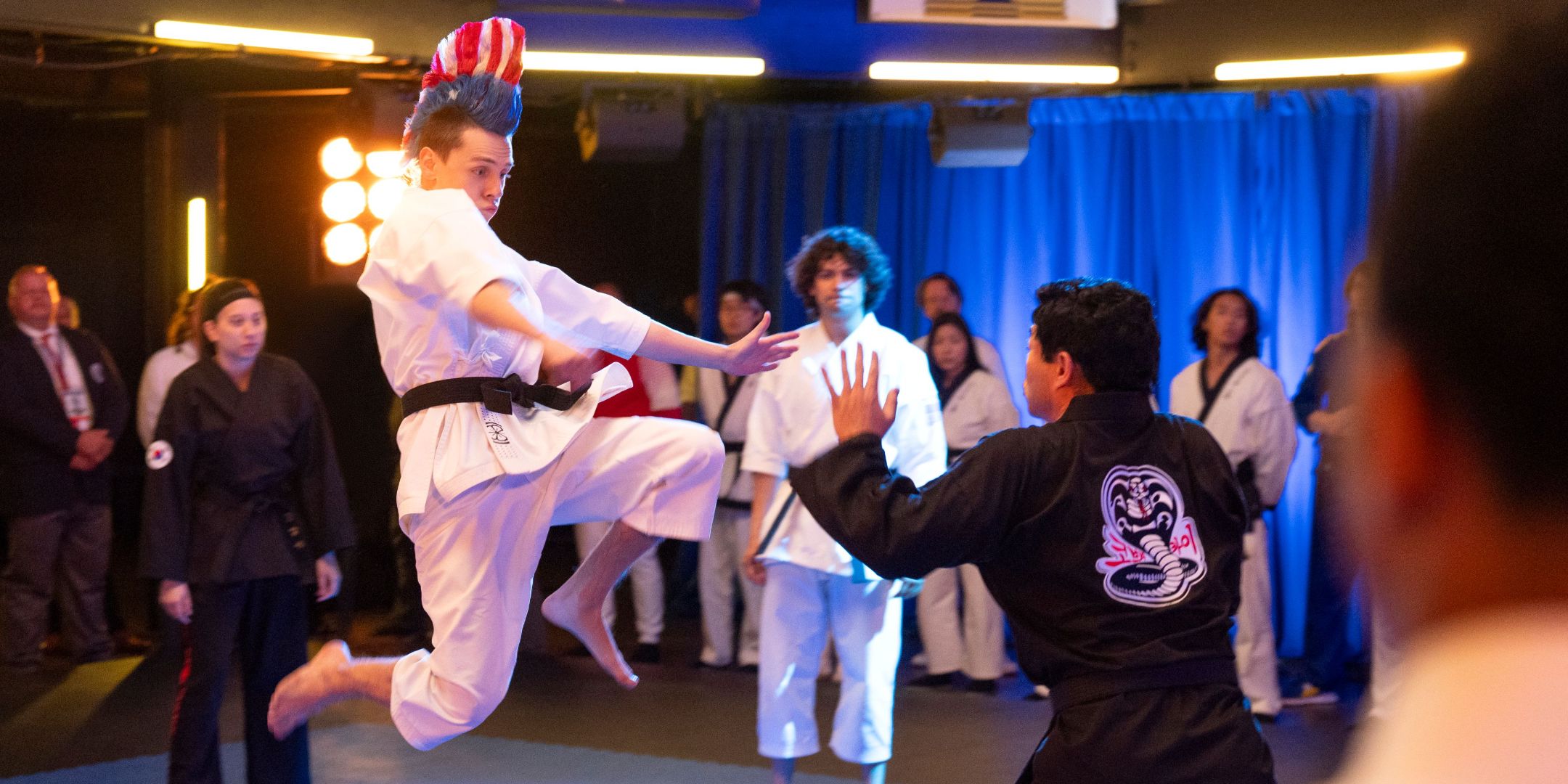 Jacob Bertrand as Hawk at Sekai Taikai in Cobra Kai Season 6, Part 2