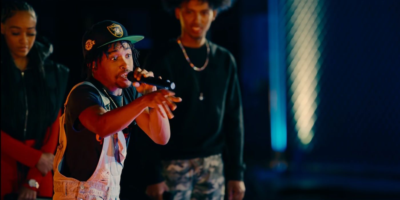 Contestants participate in the group cypher on &lsquo;Rhythm + Flow&rsquo;