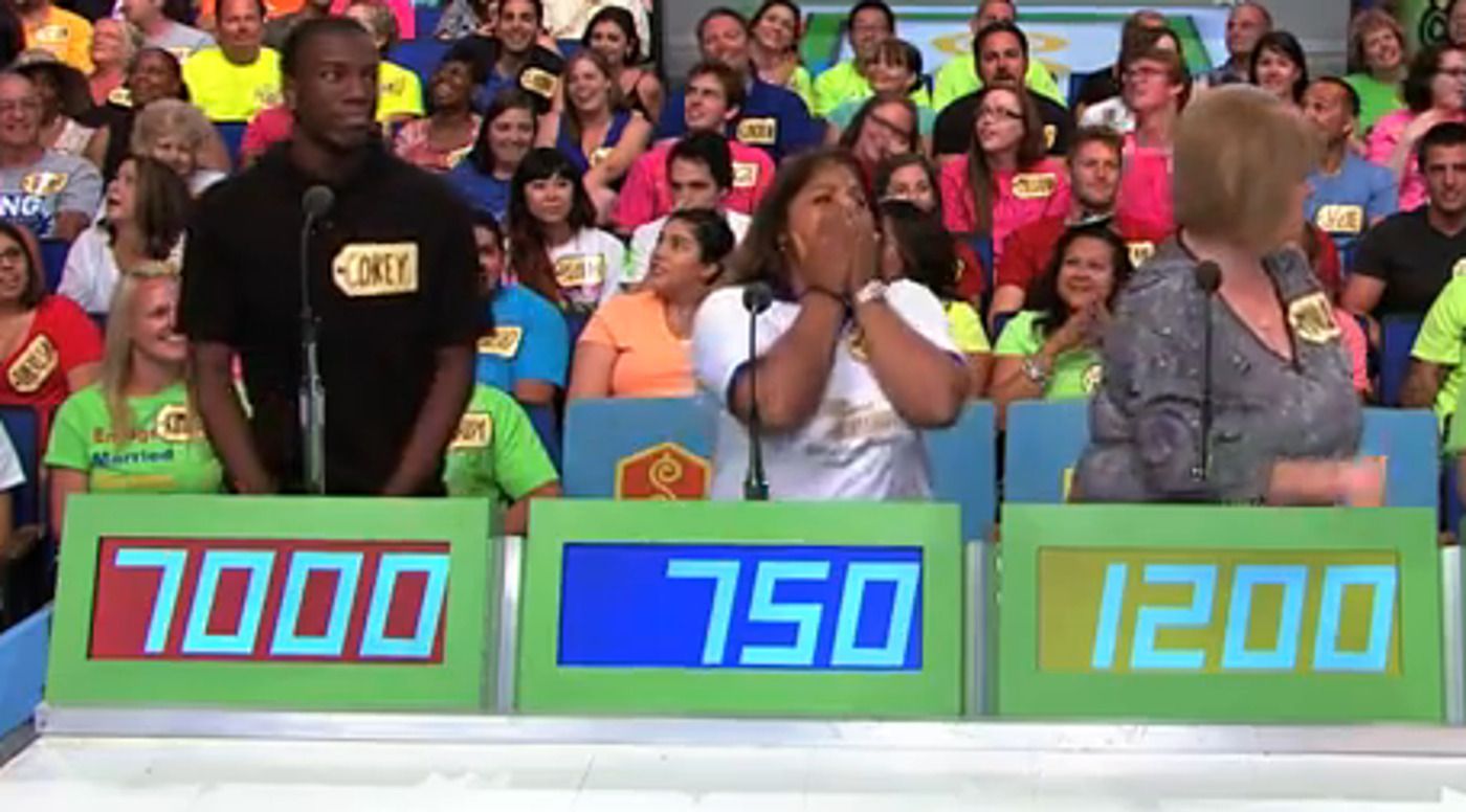 Corey bidding $7000 on a Hammock on The Price Is Right 