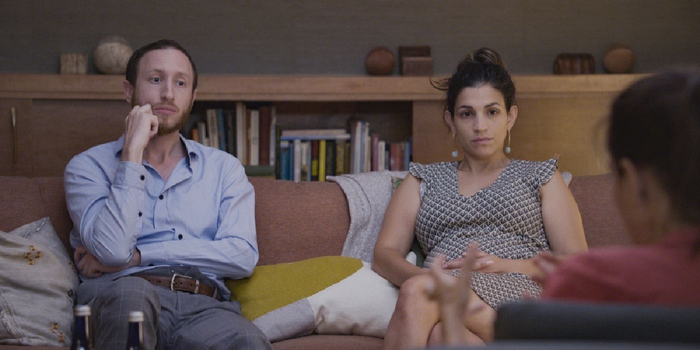 A husband and wife on Couples Therapy