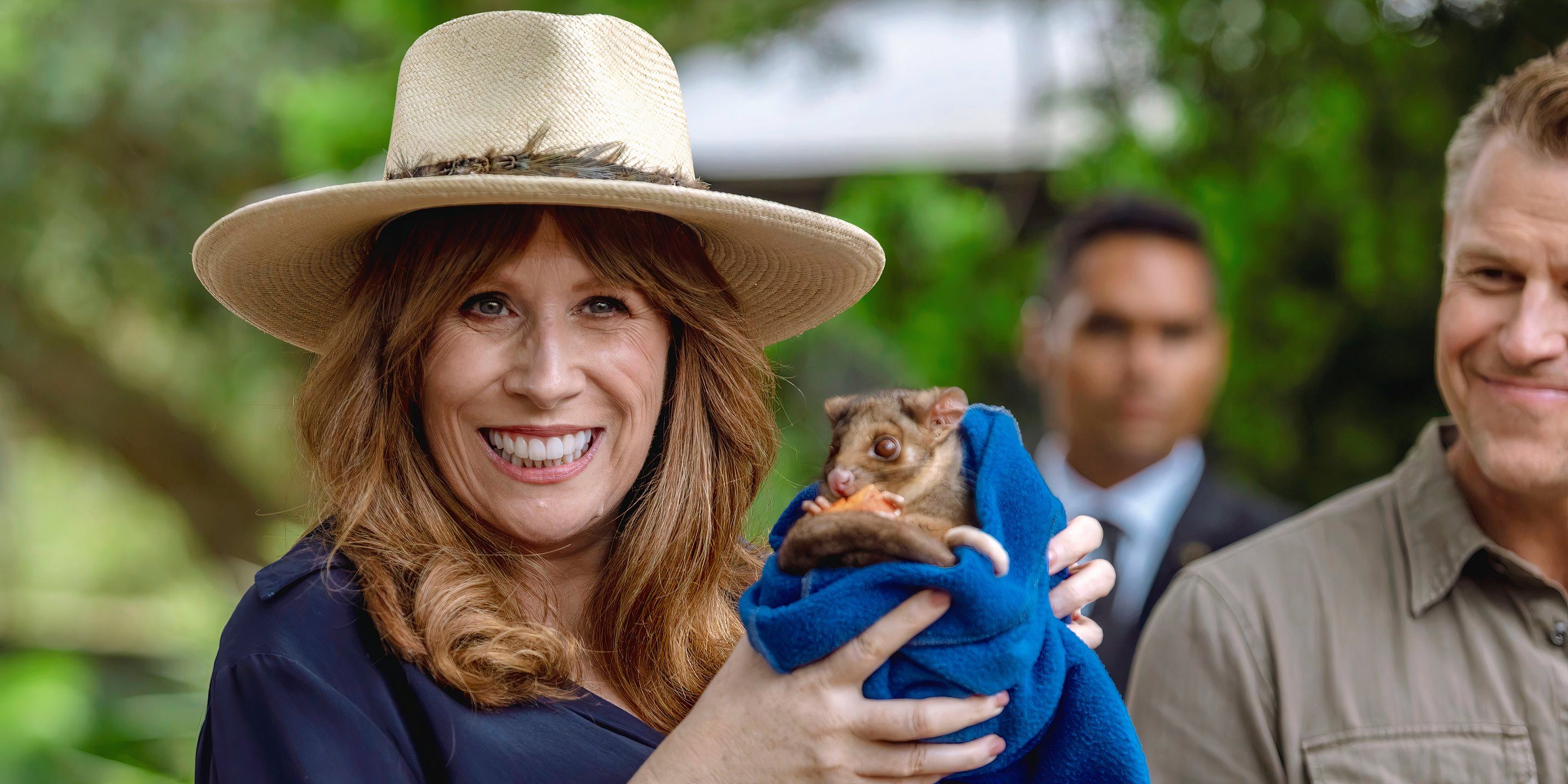 Catherine Tate holds up an animal in &lsquo;Queen of Oz&rsquo;