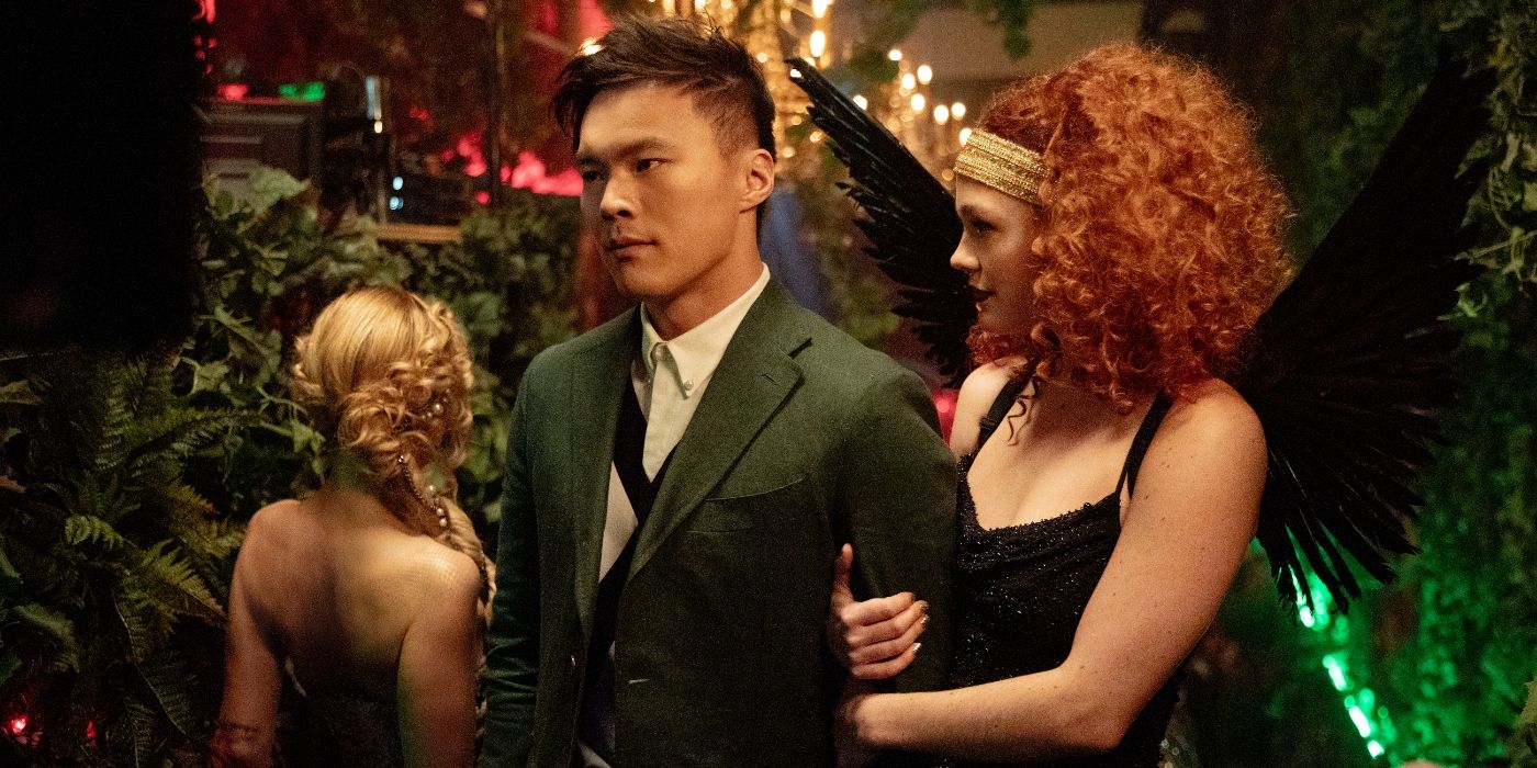 John Harlan Kim and Brooke Lena Johnson arm-in-arm at a party