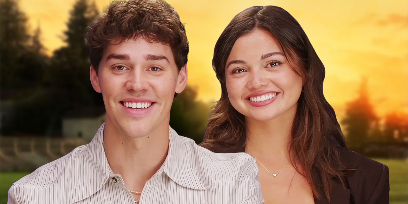 Custom image from Jefferson Chacon of Noah Beck and Siena Agudong smiling for Sidelined: The QB and Me
