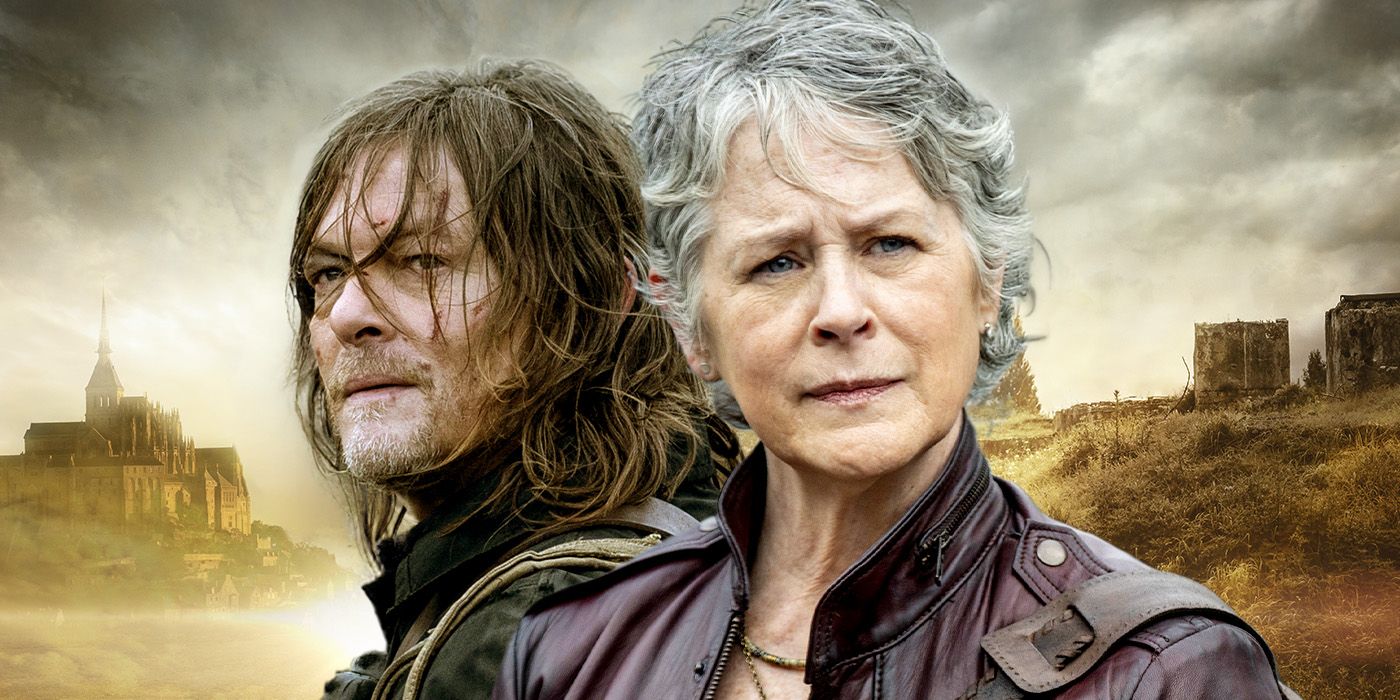 Image from Jefferson Chacon of a serious Norman Reedus & Melissa McBride for The Walking Dead: Daryl Dixon