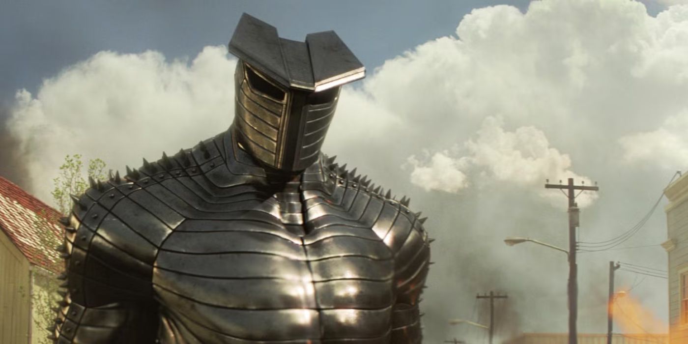 Destroyer staring someone down in a small town in Thor