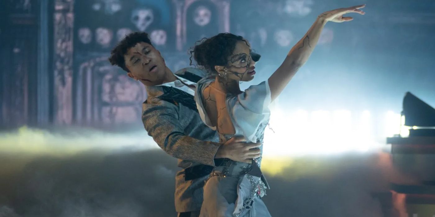 Chandler Kinney and Brandon Armstrong perform on Halloween Night on Dancing with the Stars.