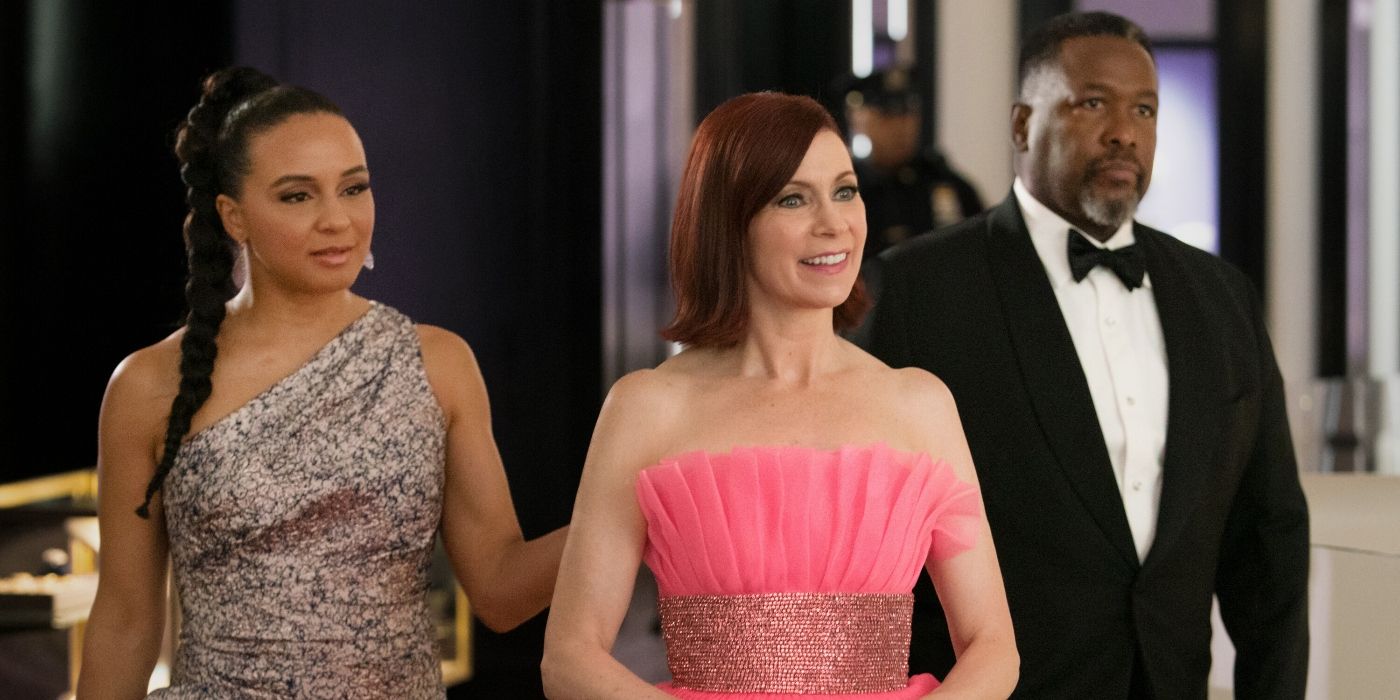 Carrie Preston, Carra Patterson, and Wendell Pierce at a gala