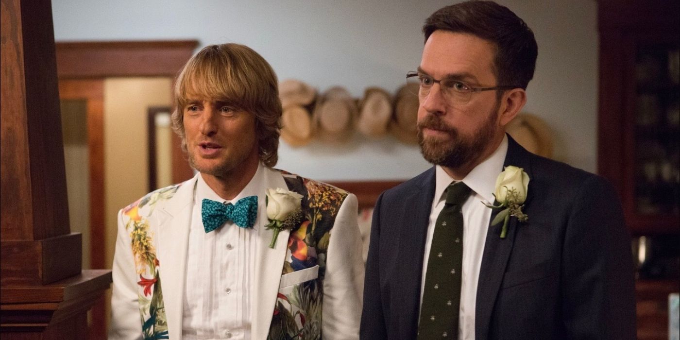 Owen Wilson and Ed Helms as the father