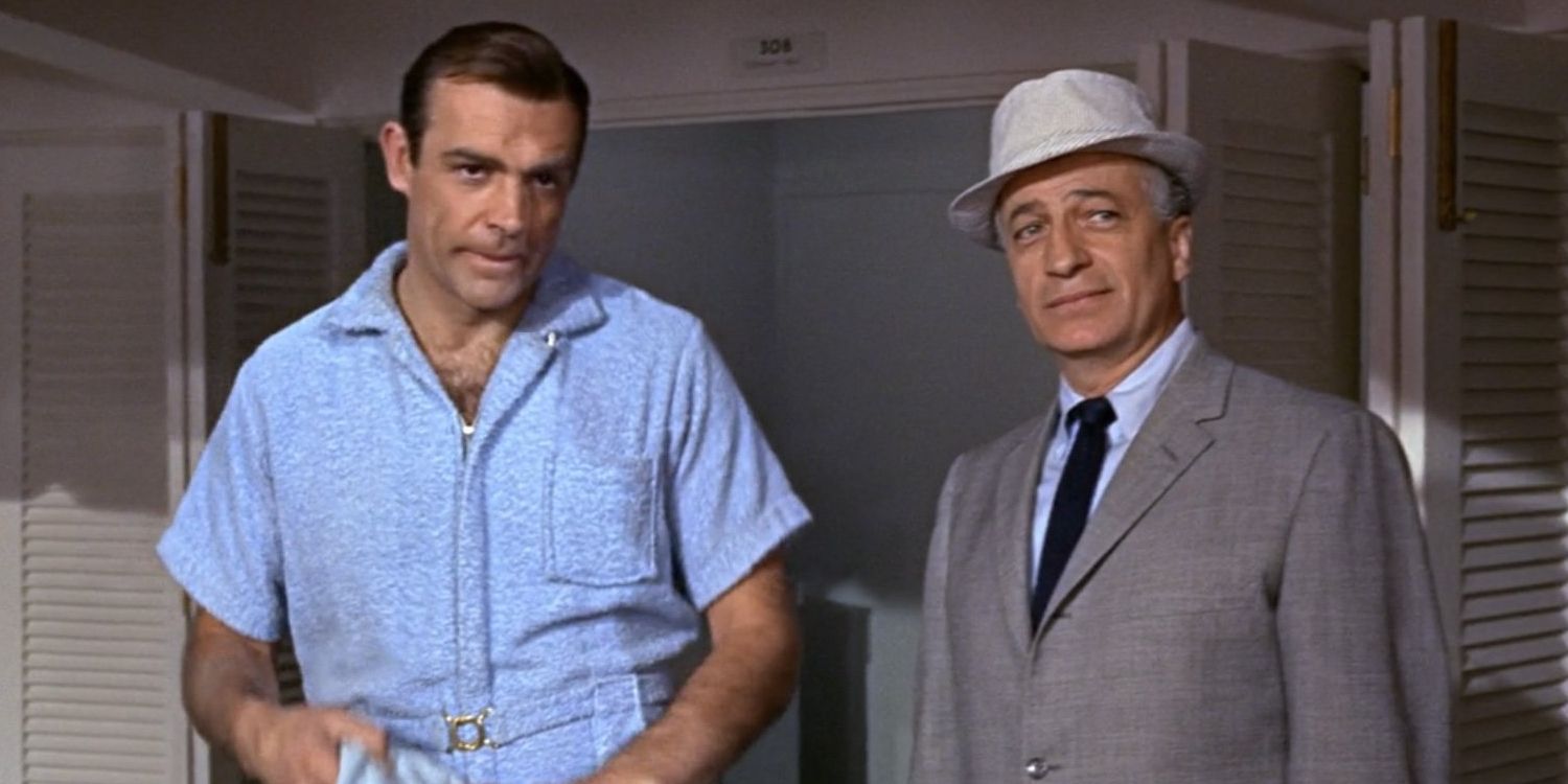 Felix Leiter (Cec Linder) and James Bond (Sean Connery) in 'Goldfinger'