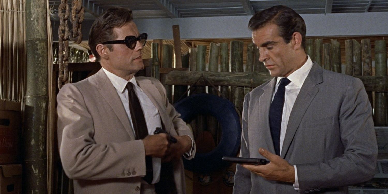 Felix Leiter (Jack Lord) and James Bond (Sean Connery) in 'Dr. No'