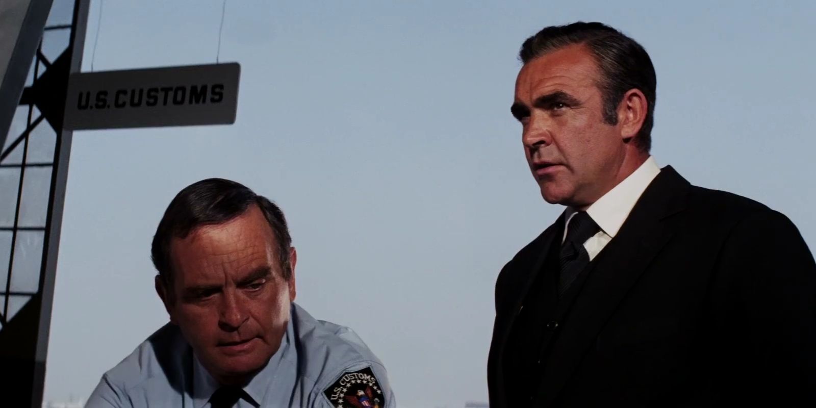 Felix Leiter (Norman Burton) and James Bond (Sean Connery) in 'Diamonds are Forever'