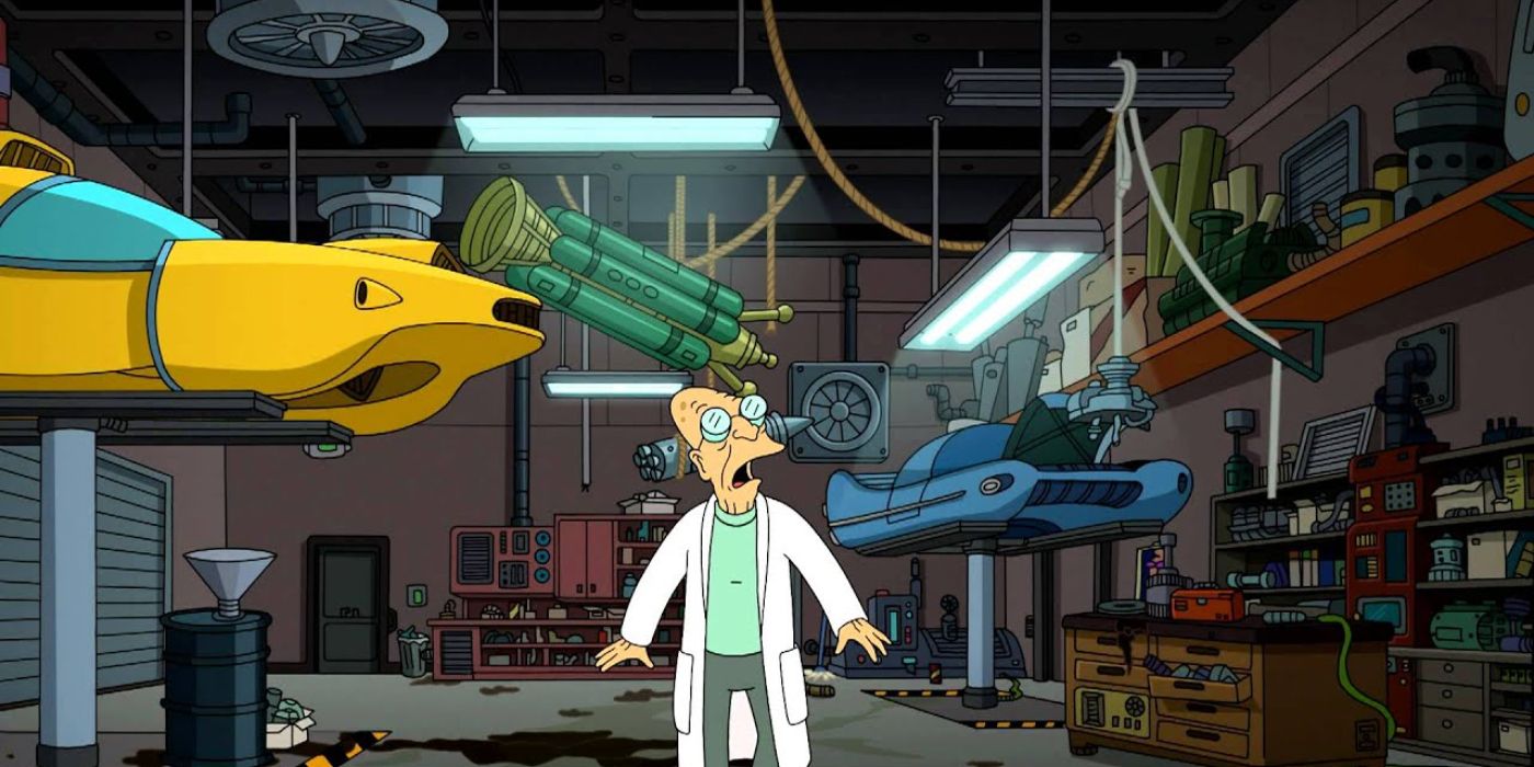 Professor Farnsworth in 'Futurama' episode "2-D Blacktop"