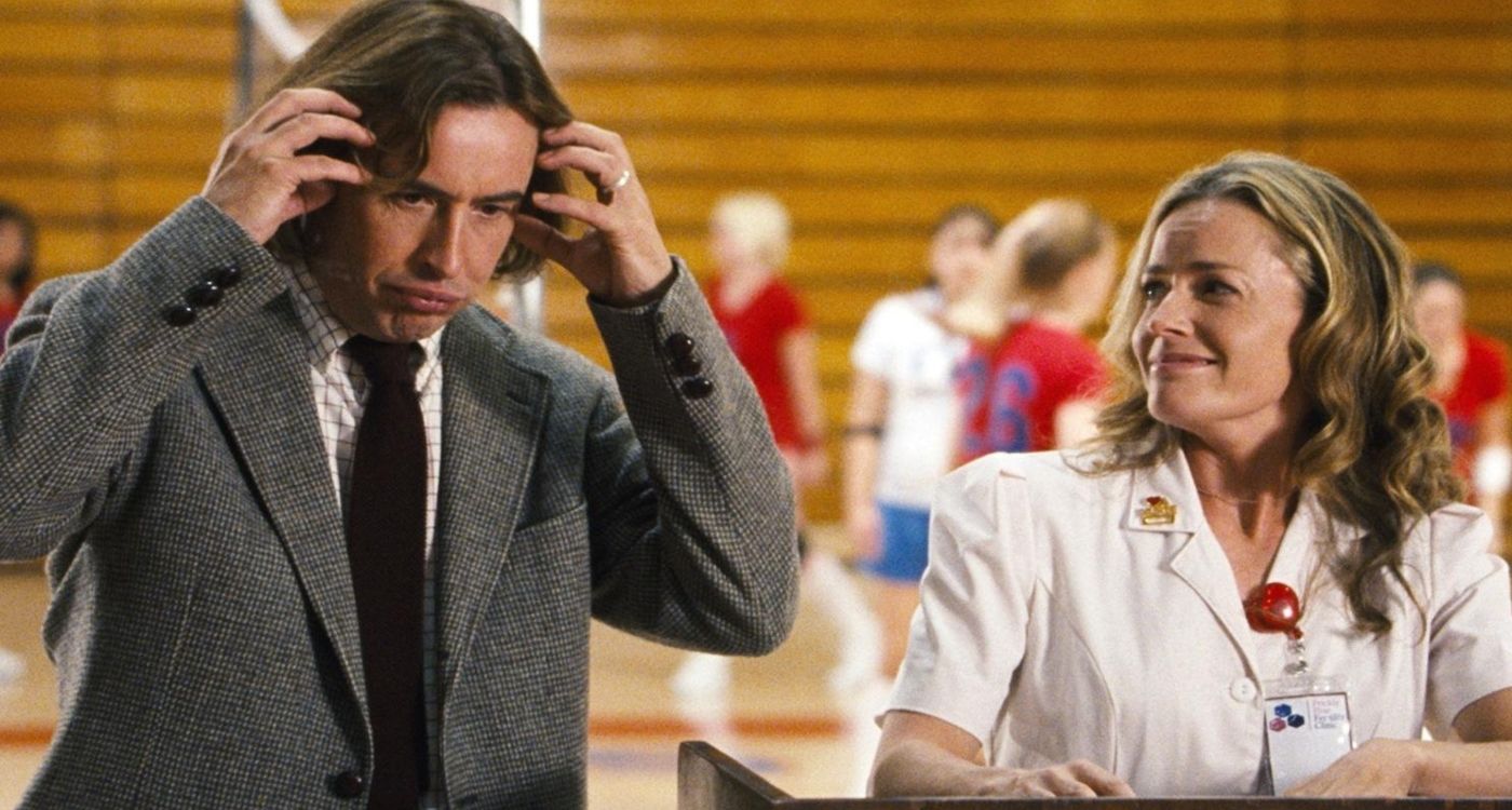 Steve Coogan as Dana with Elisabeth Shue as herself in Hamlet 2