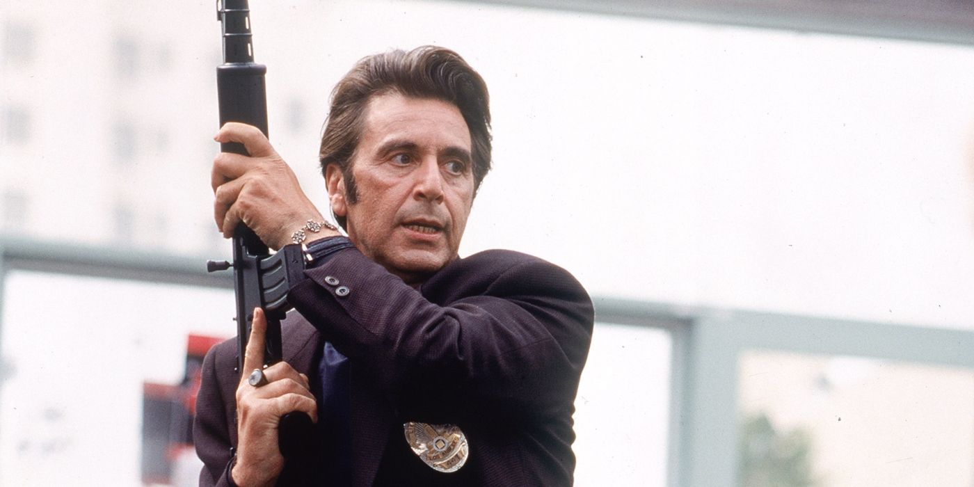 Al Pacino wielding a gun as Vincent in Heat