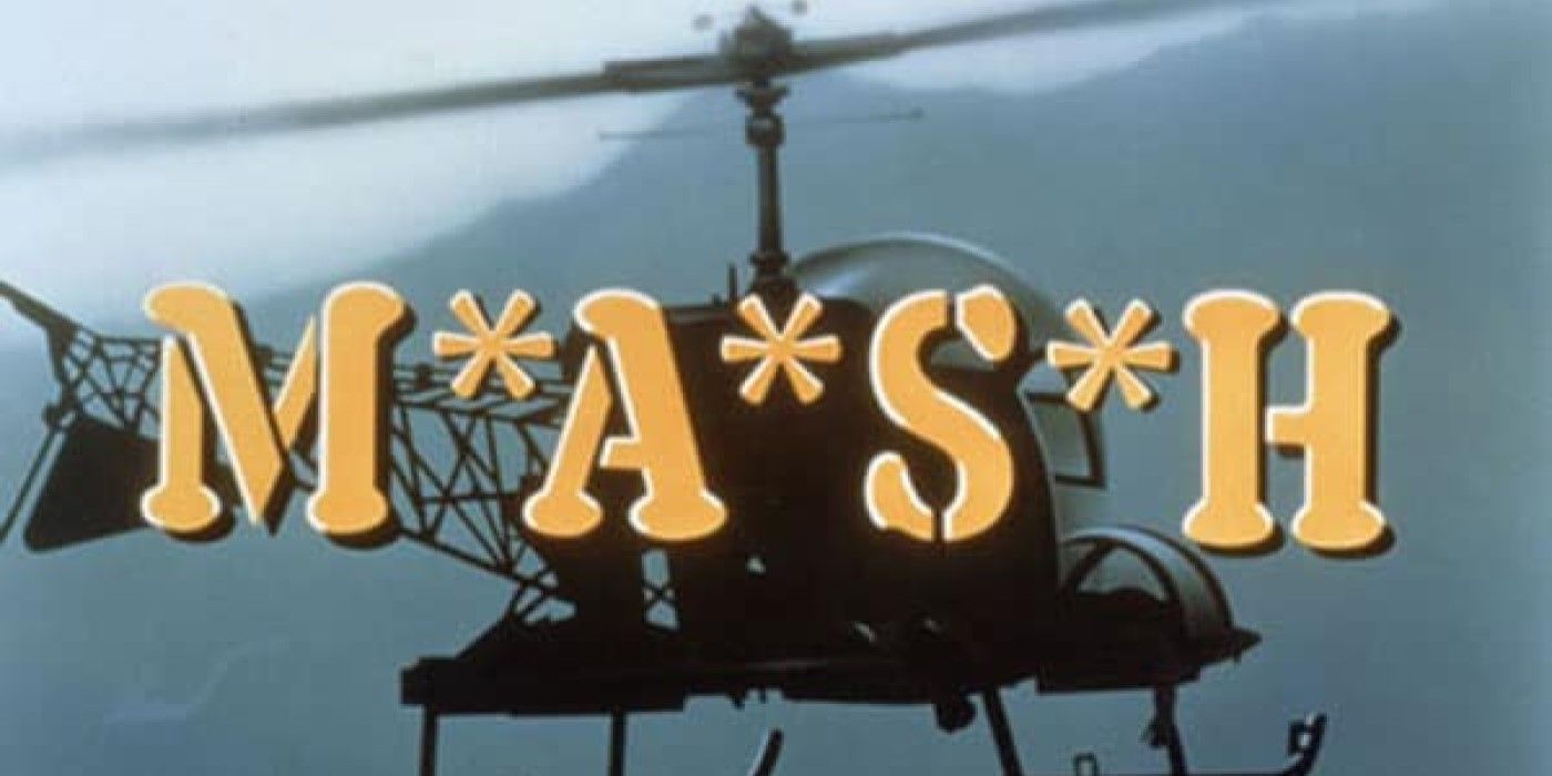 Helicopter behind the show title from the opening credits of 'M*A*S*H*'