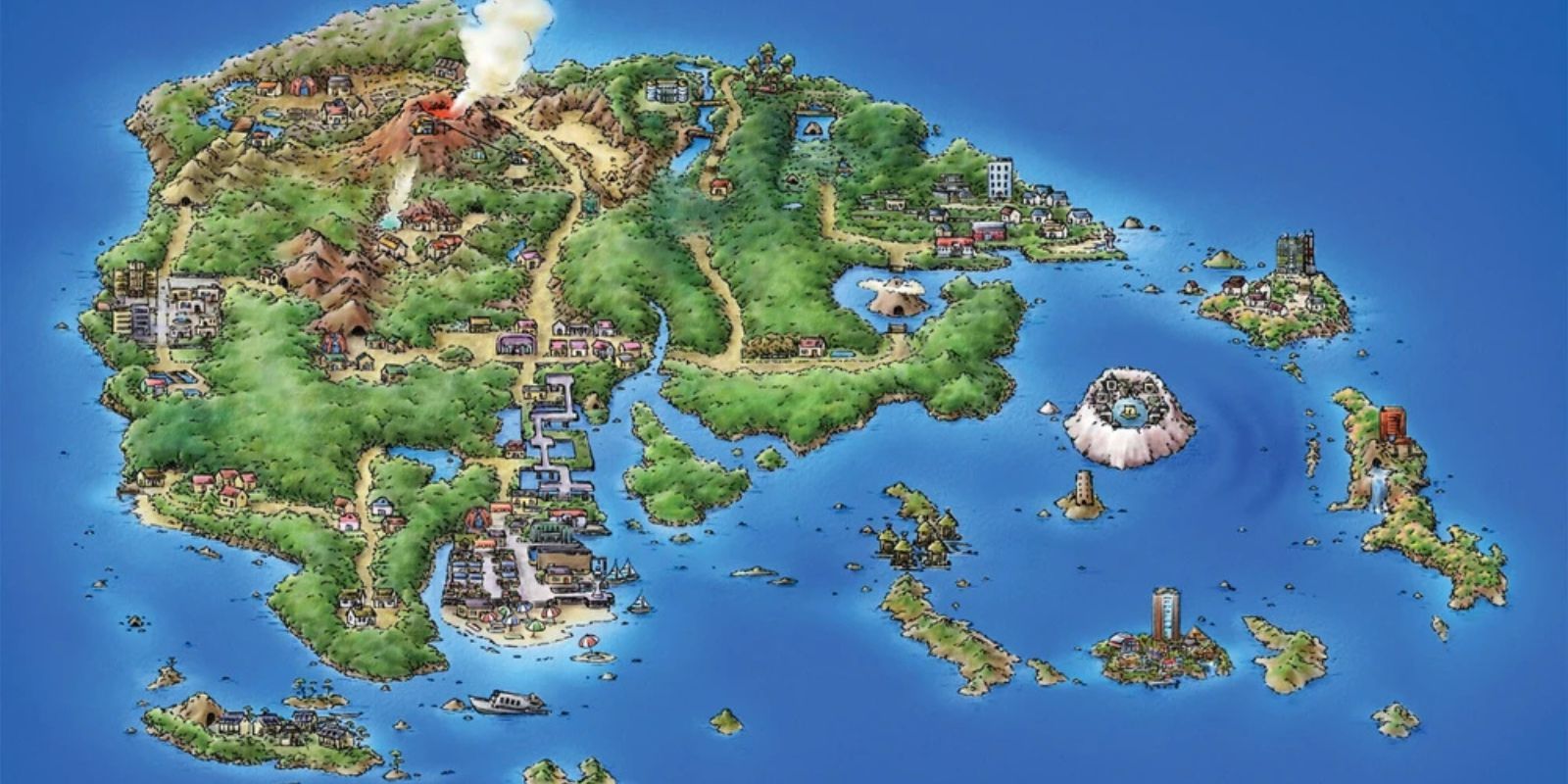 A map of Hoenn in Pokémon