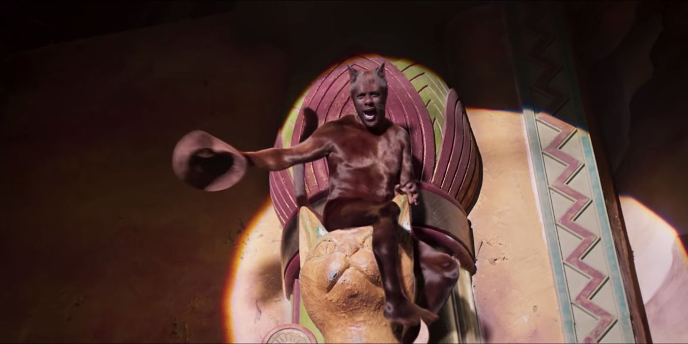 Idris Elba with a hat as Macavity in &lsquo;Cats&rsquo;