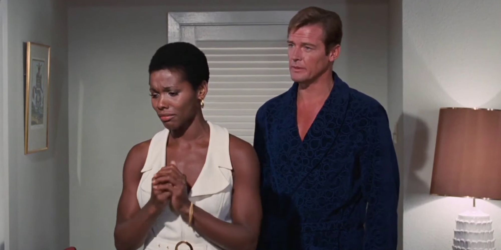 Roger Moore and Gloria Hendry