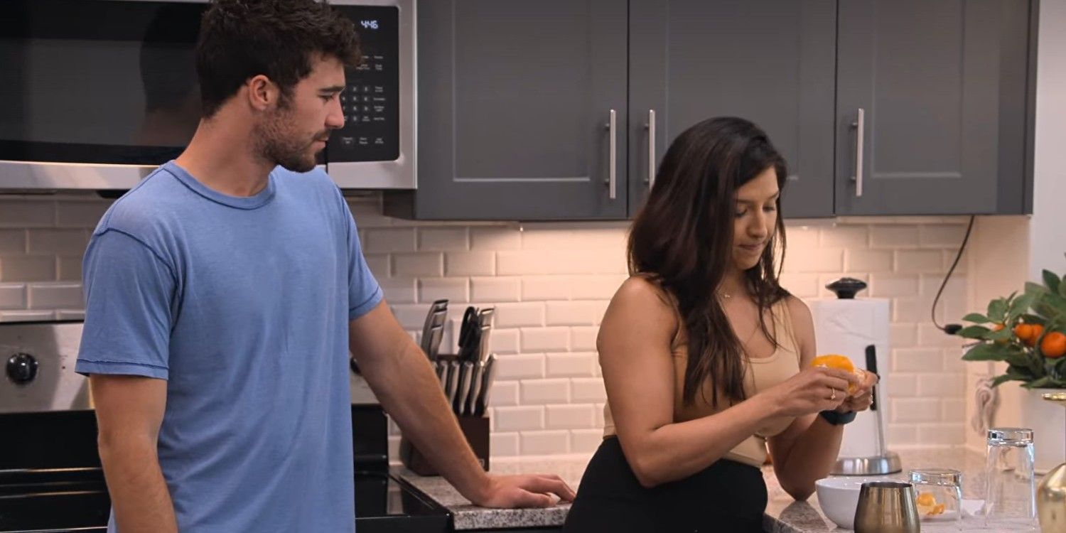 Love Is Blind Season 3's "cuties" scene of Cole and Zanab in the kitchen talking