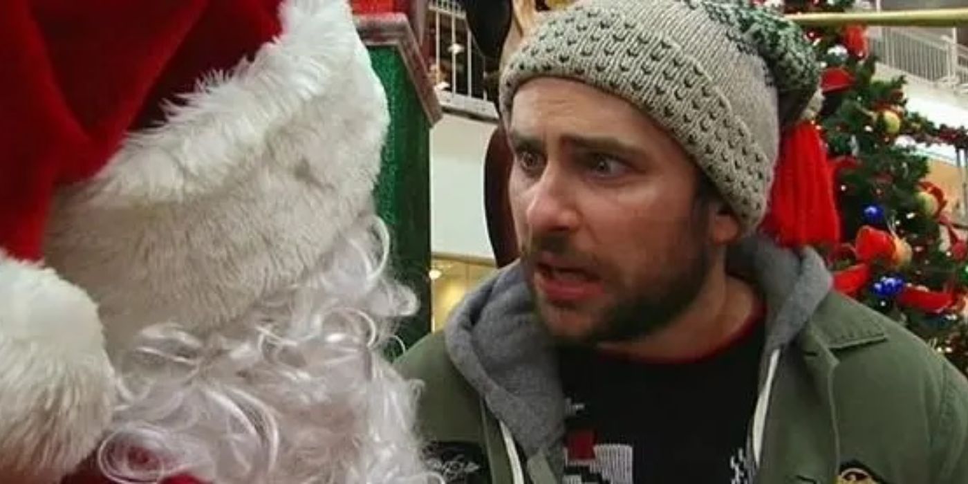 Charlie confronts a mall Santa in It&rsquo;s Always Sunny in Philadelphia.