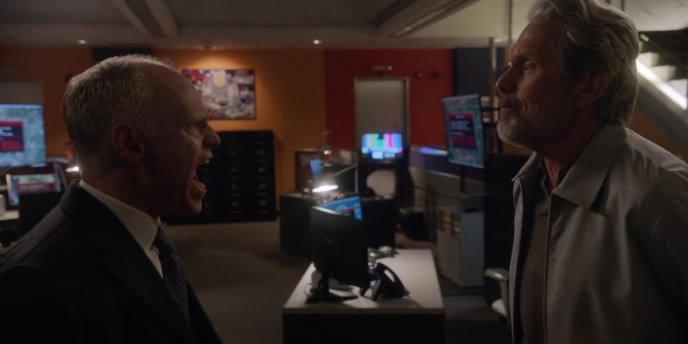 Wayne Sweeney (Erik-Passoja) yelling at Alden Parker (Gary Cole) in NCIS