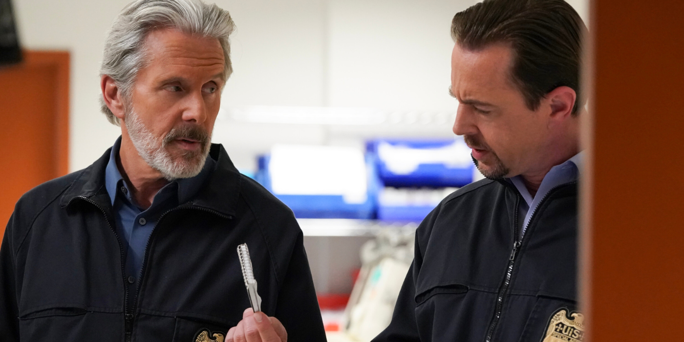 NCIS Season 22 Episode 5 Gary Cole as NCIS Special Agent Alden Parker and Sean Murray as Special Agent Timothy McGee