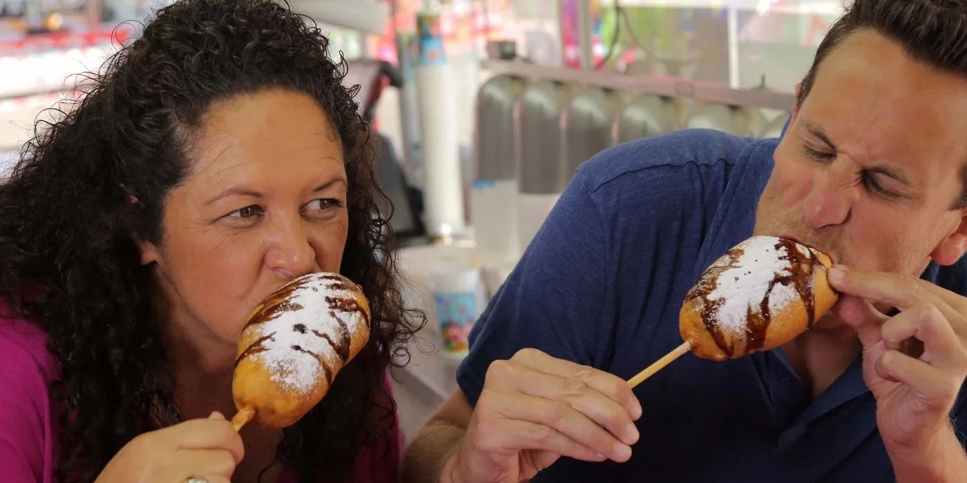 Noah Cappe and Friends Eating Carnival Food