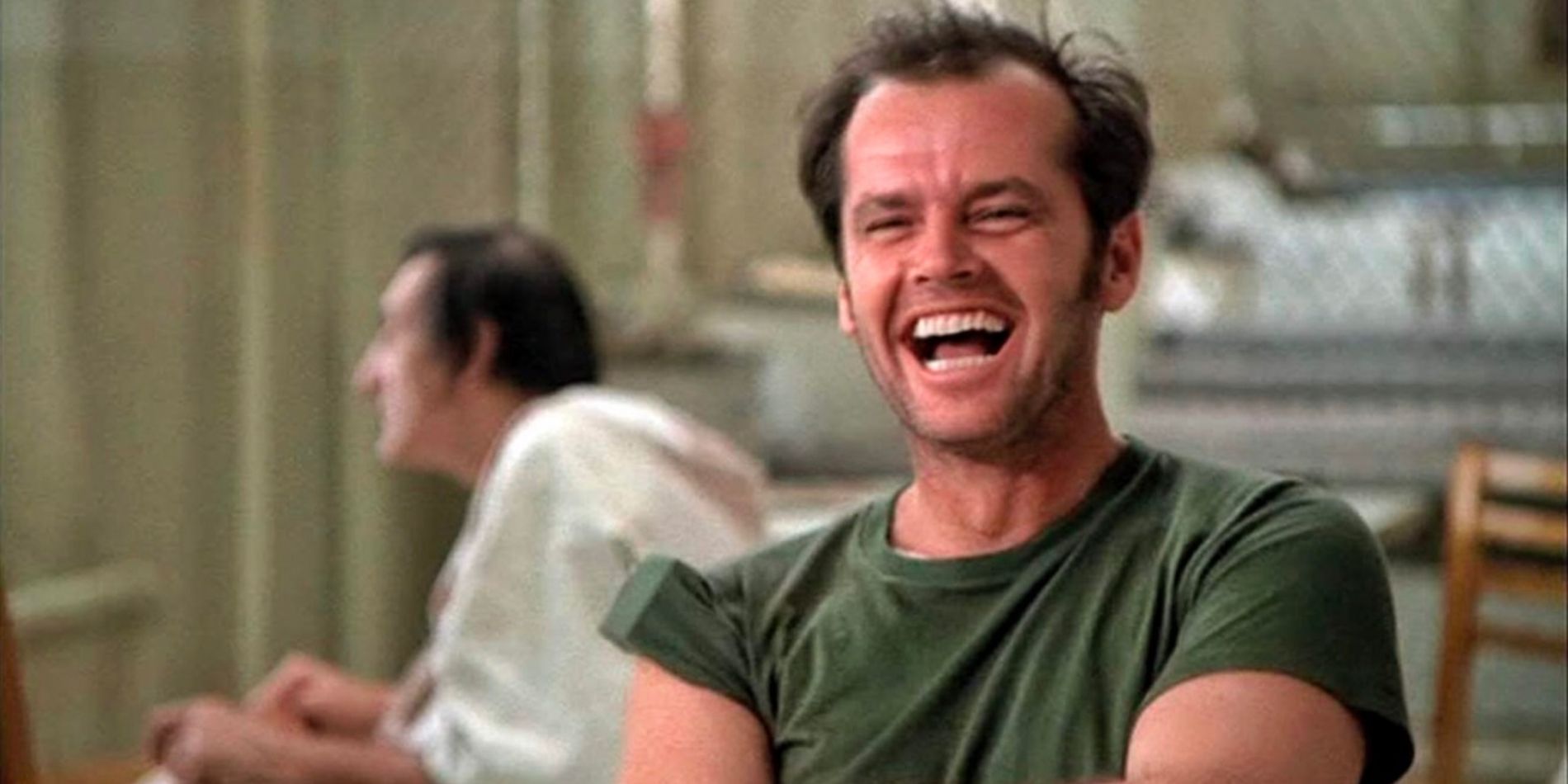 McMurphy laughing in One Flew Over the Cuckoo&rsquo;s Nest - 1975
