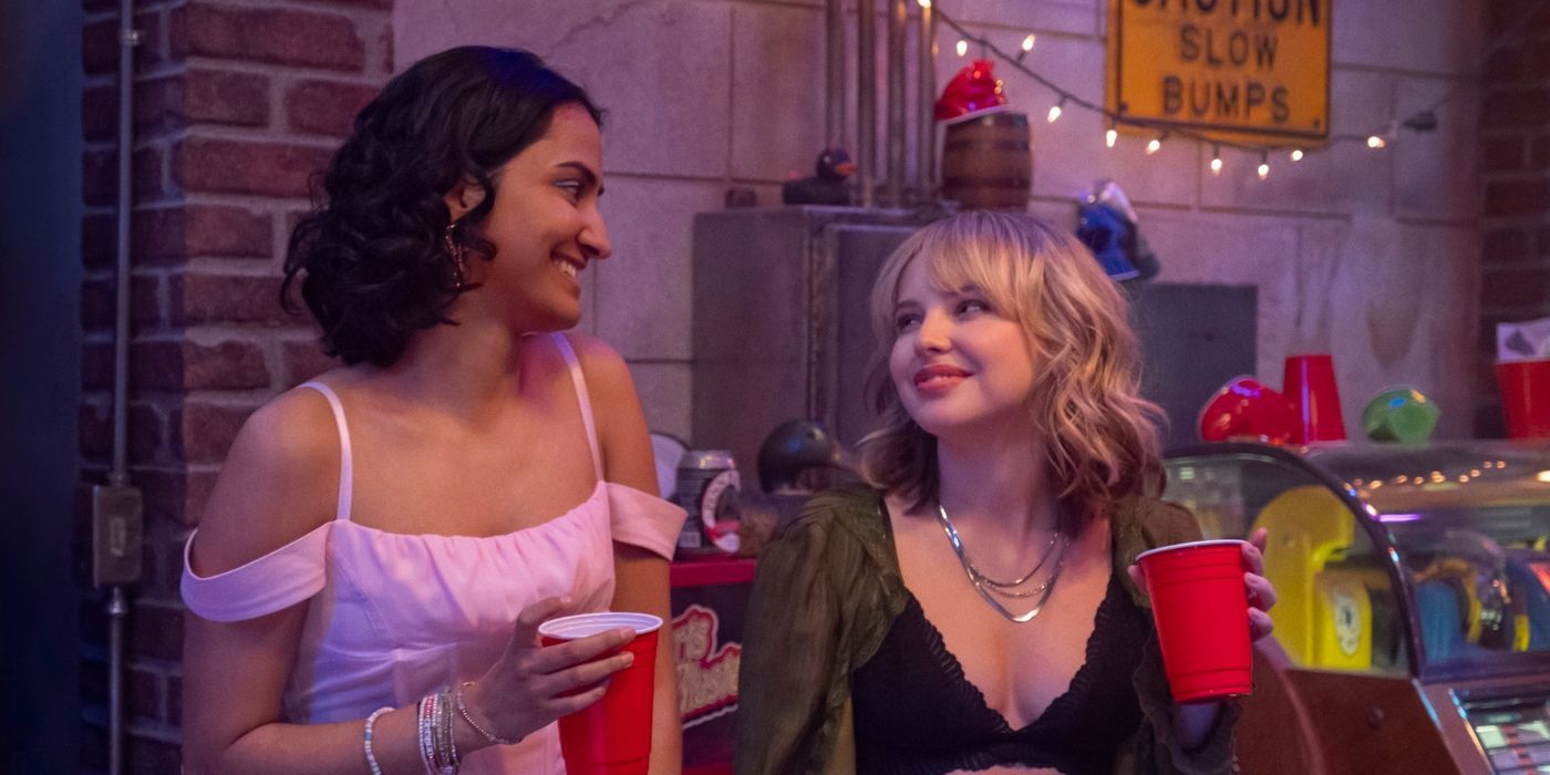 Amrit Kaur and Mia Rodgers in The Sex Lives of College Girls Season 3