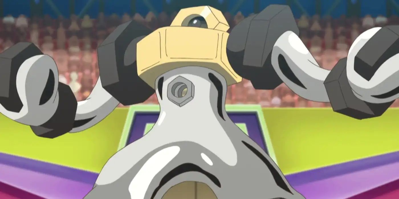 Ash's Melmetal getting ready to fight