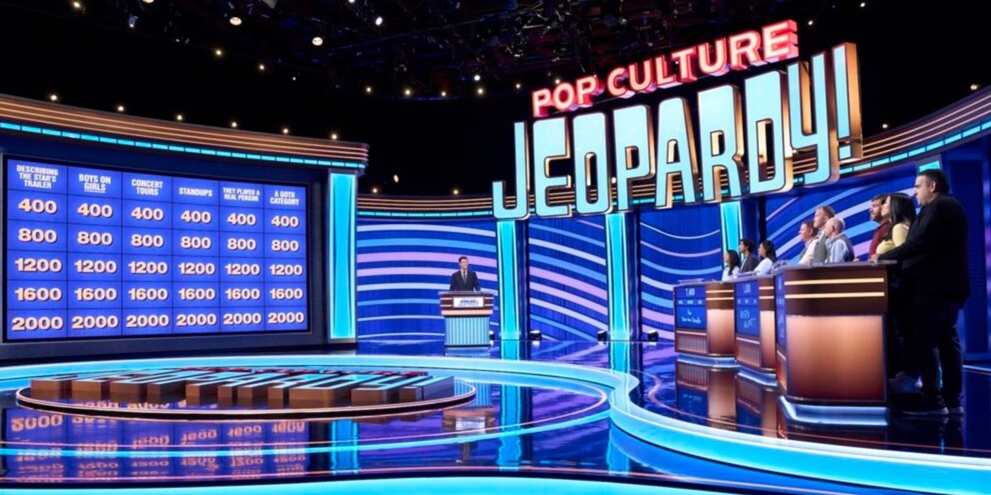 The set of 'Pop Culture Jeopardy'