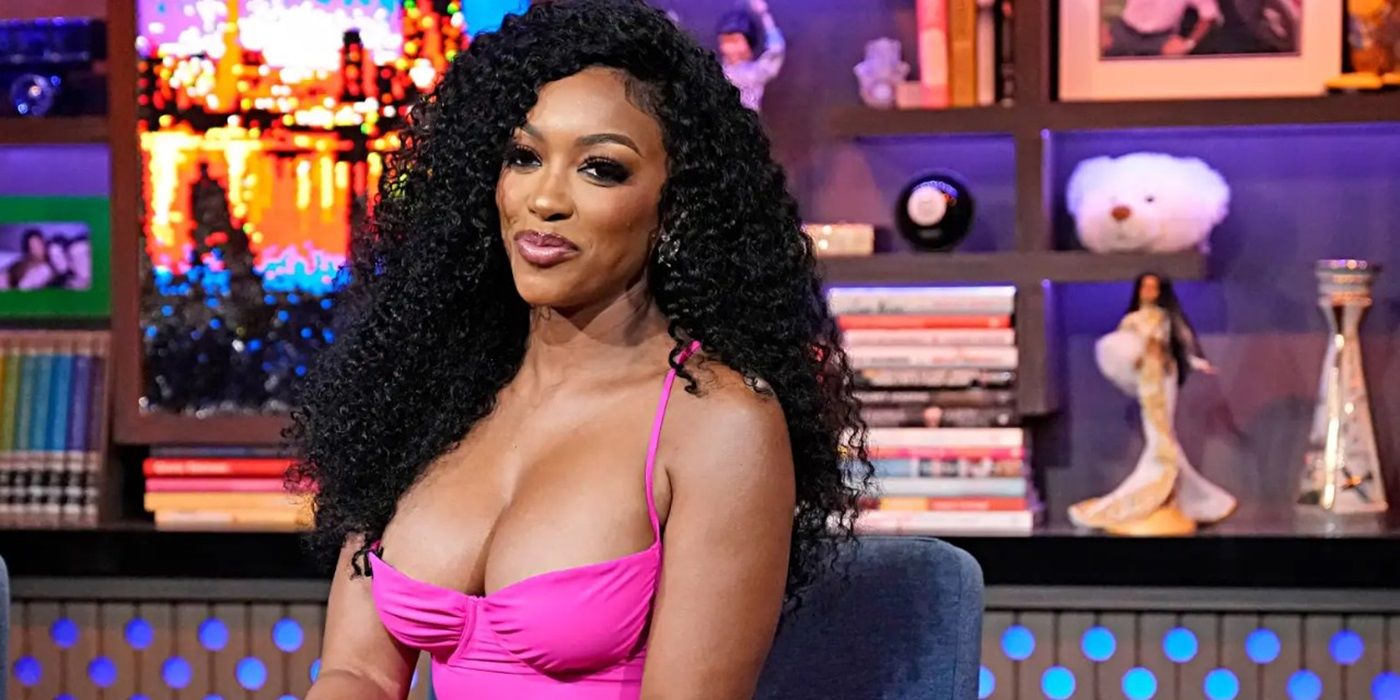 Porsha Williams during an appearance on 'What What Happens Live'