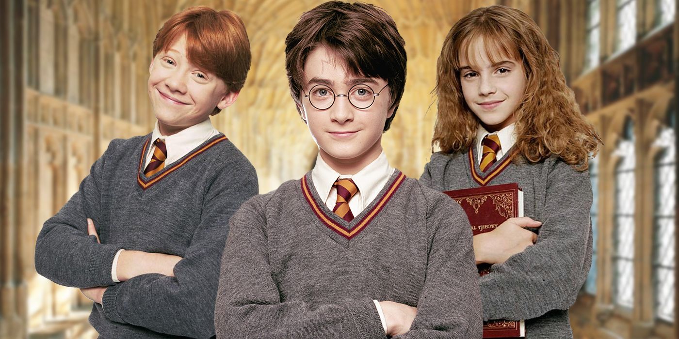 Ron, Harry, and Hermione from Harry Potter