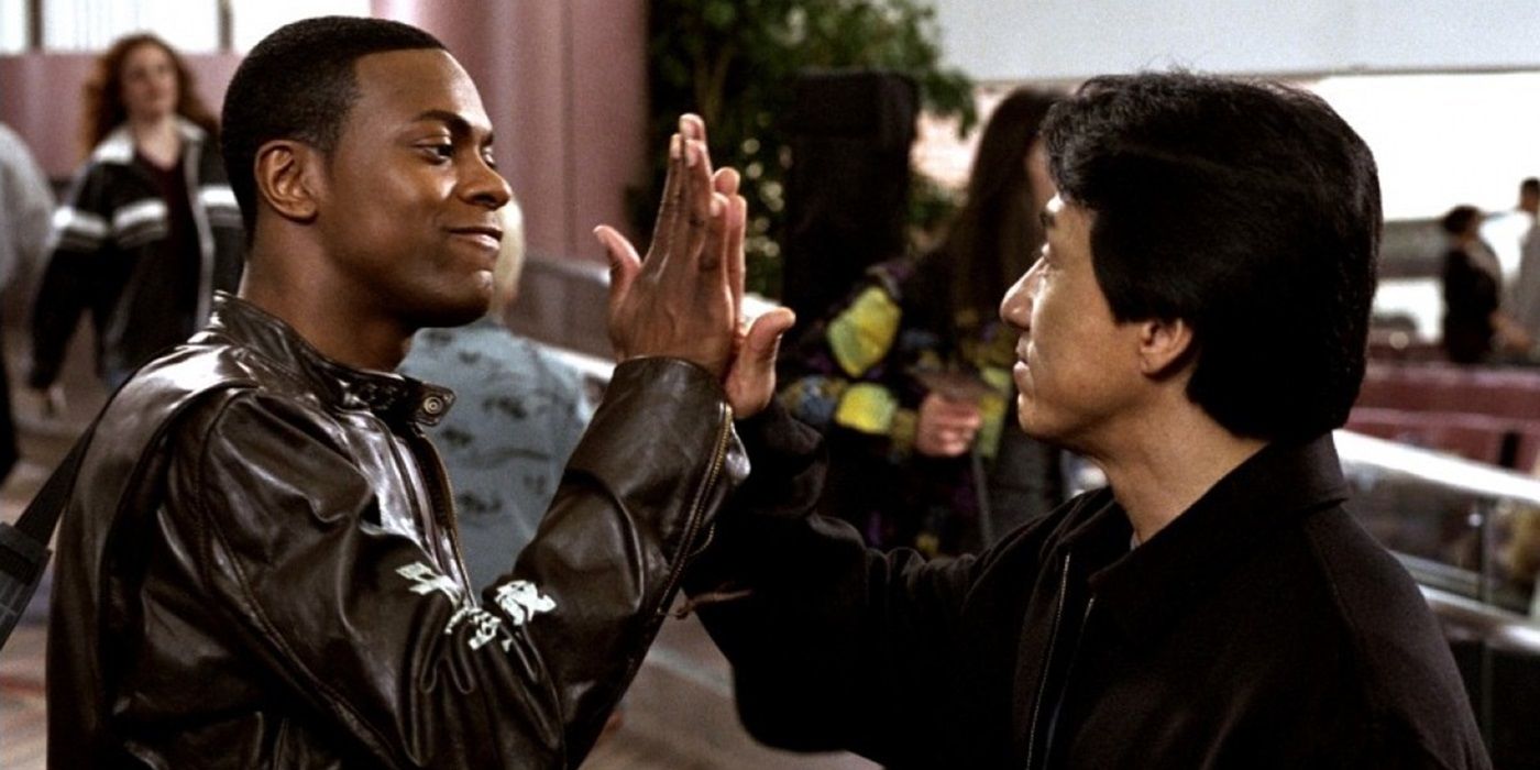Cops Lee (Jackie Chan) and Carter (Chris Tucker) in Rush Hour 2