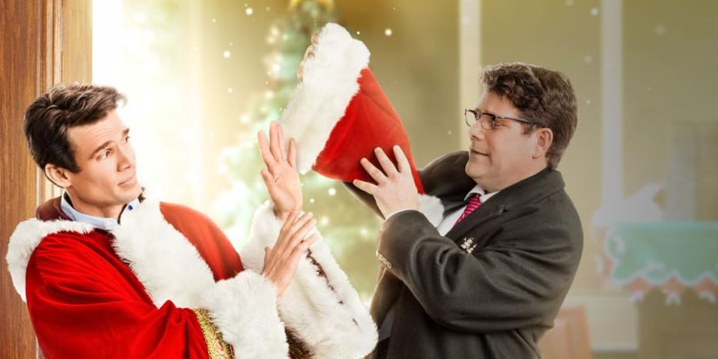 Dan not wanting Eddie to put a Santa hat on his head in Santa Switch.