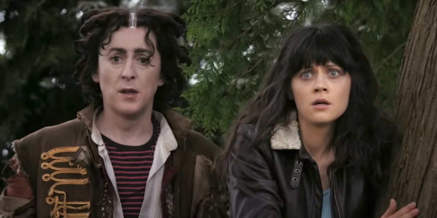 Glitch (Alan Cumming) and DG (Zooey Deschanel) stumble upon a terrible sight in the miniseries 'Tin Man.'