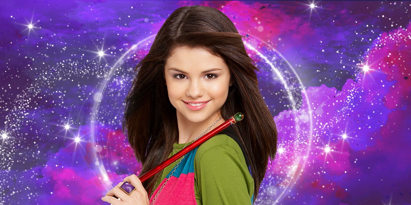 custom image of Selena Gomez as Alex Russo holding a wand in Wizards of Waverly Place