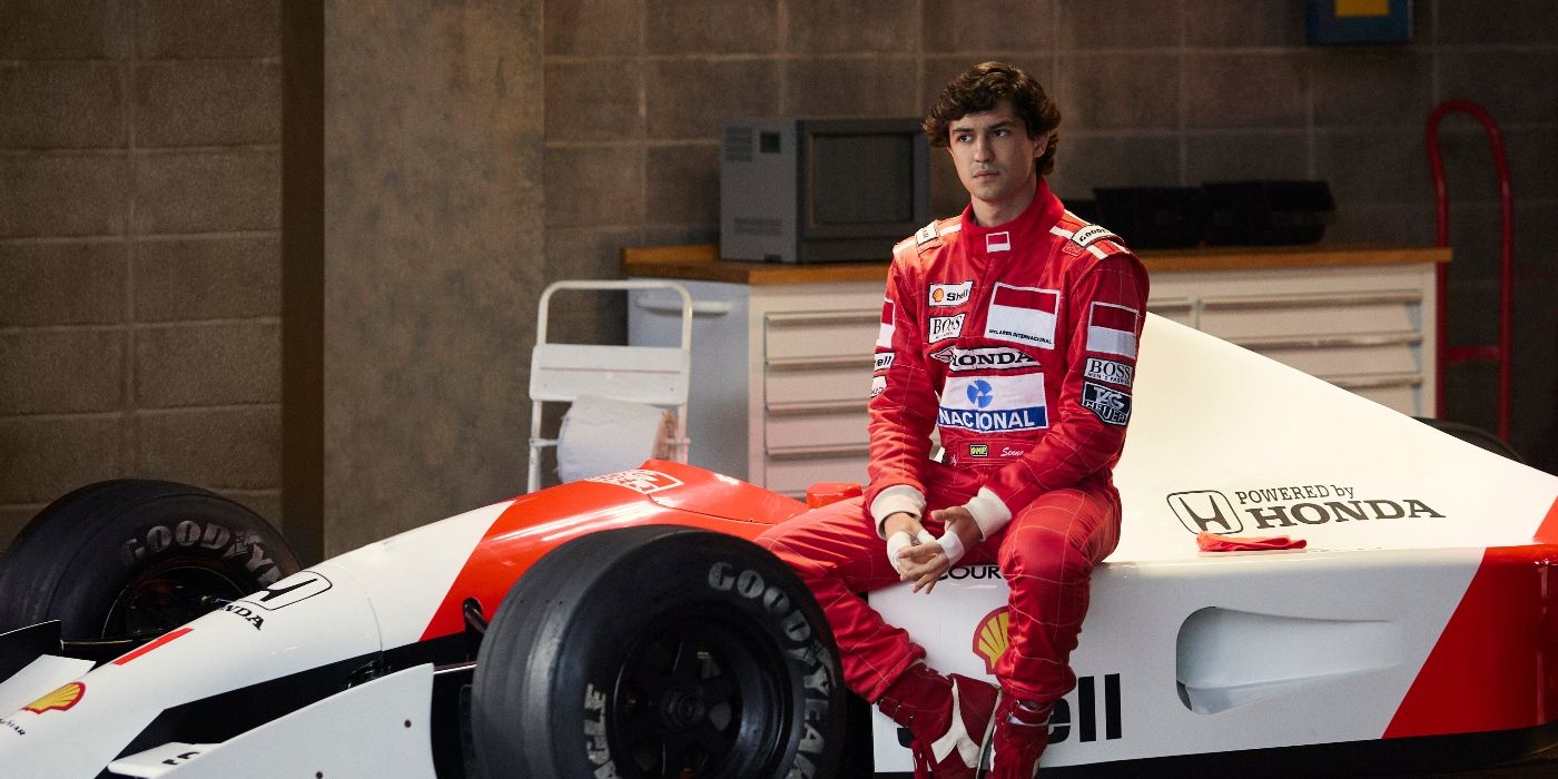 Gabriel Leone sitting on a Formula One car