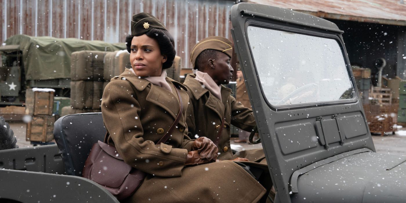 Kerry Washington as Major Charity Adams in The Six Triple Eight