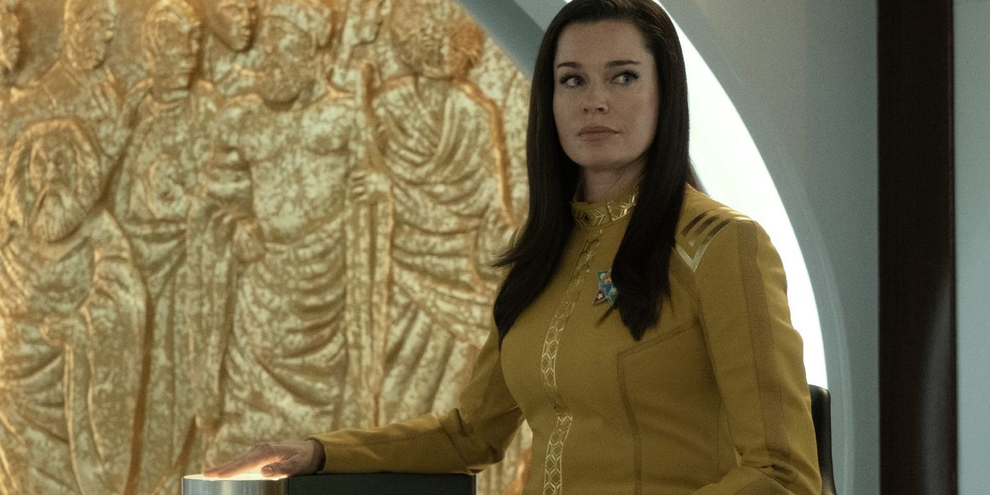 Una Chin-Riley (Rebecca Romijn) en Star Trek: Nuevos mundos extraños