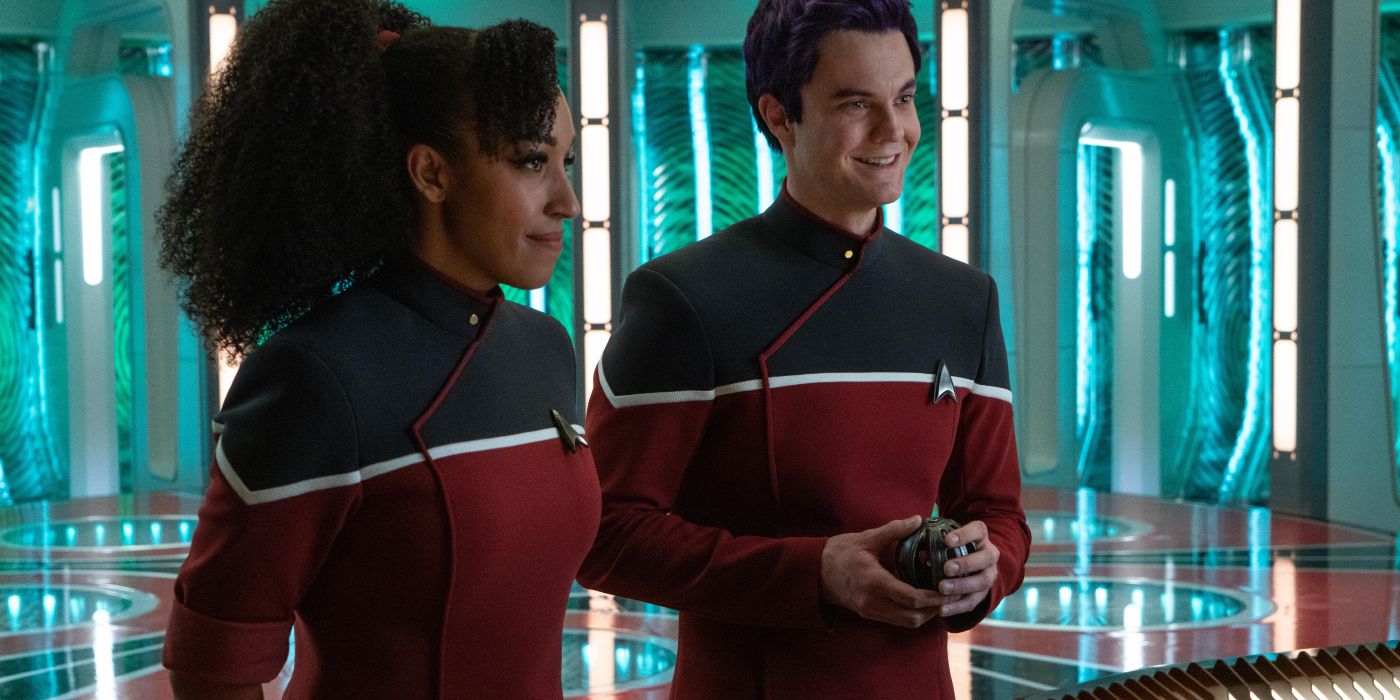 Beckett Mariner (Tawny Newsom) and Bradward Boimler (Jack Quaid) in 'Star Trek: Strange New Worlds'