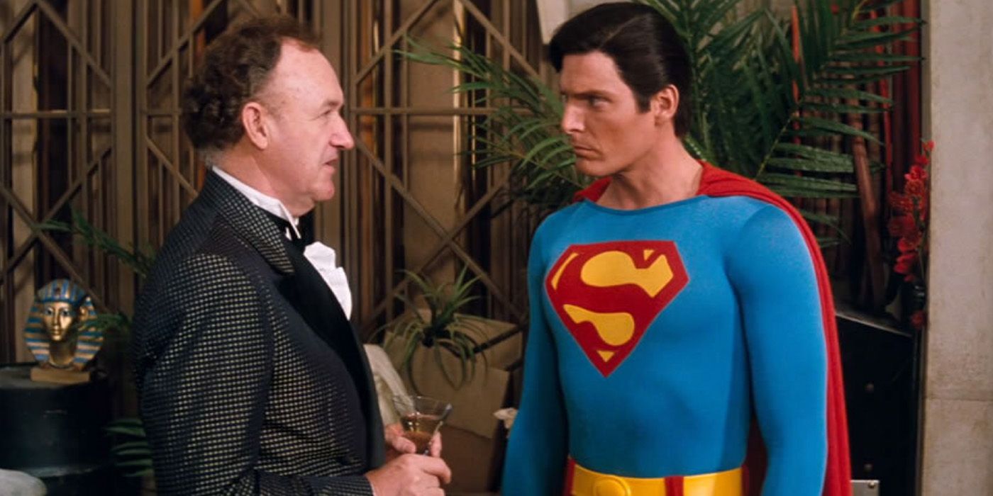 Lex Luthor (Gene Hackman) talks with Superman (Christopher Reeve) in 'Superman IV: The Quest for Peace.'