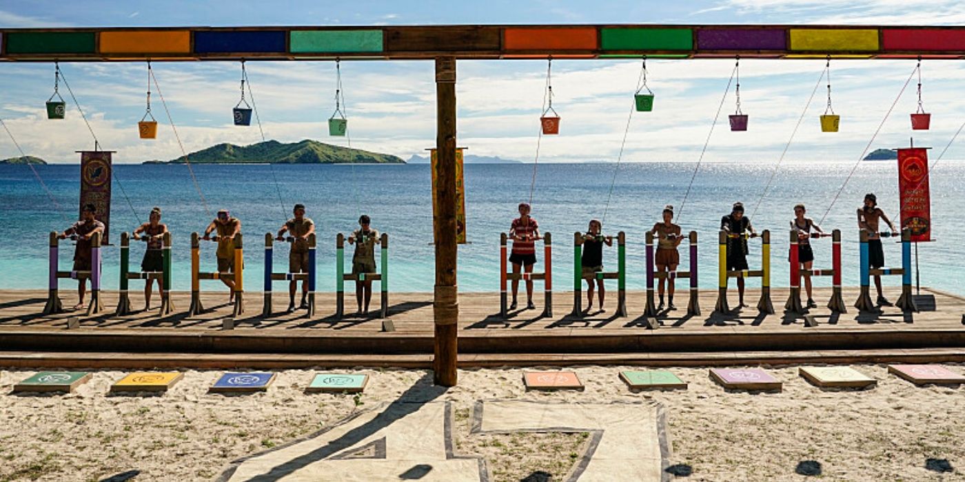The castaways embark in an Immunity Challenge on 'Survivor 47.'
